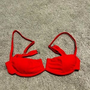 red push up bikini top